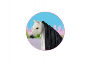 Schleich Beauty Horse fekete lófigura - kézzel festett