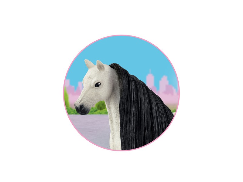 Schleich Beauty Horse fekete lófigura - kézzel festett