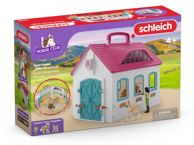 Schleich Horse Club Nyitott Istálló - játékszett