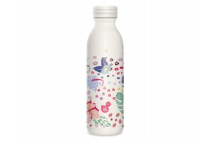 Duplafalú fémkulacs 600 ml - Cream Hibiscus