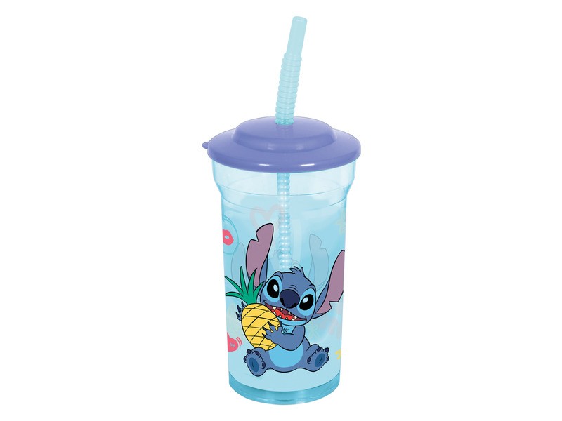 Műanyag fedeles pohár Stitch
