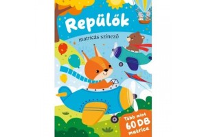 Repülők - matricás színező