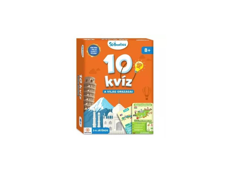 10 kvíz: A világ országai - Skillmatics társasjáték