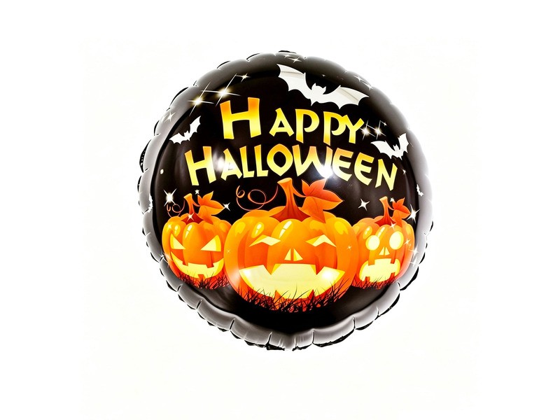 Halloweeni hélium fólia lufi — többféle mintázat