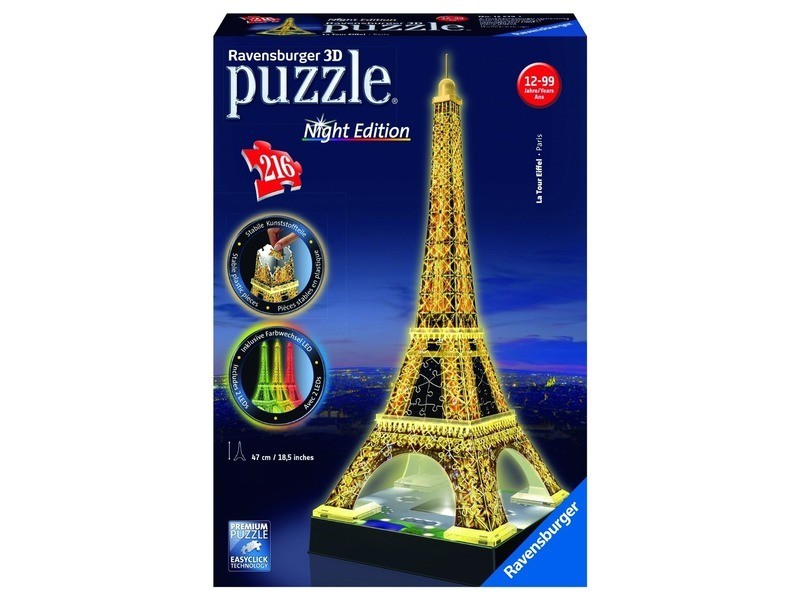 Ravensburger Eiffel-torony 216 db 3D puzzle LED