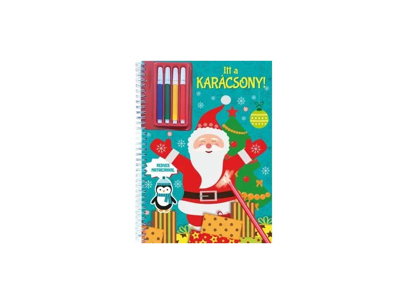 Itt a karácsony! Színező matricák és filctollak