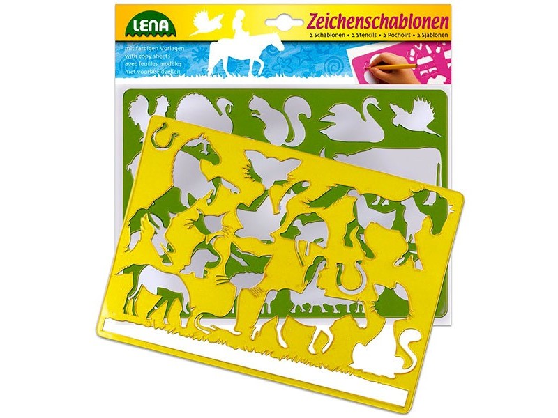 LENA 2 db rajzolósablon - háziállatok