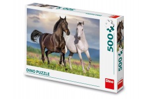 Puzzle 500 db - Lovak: gyönyörű lovas kép