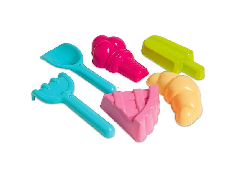 Cukrász homokozókészlet — desszertformák és kanál