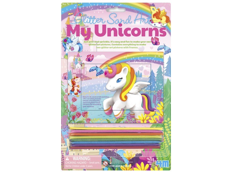 4M Unikornis csillogó homokkép készlet