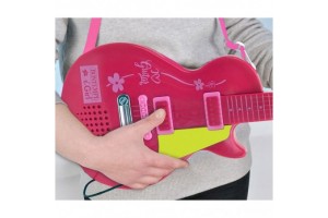 Bontempi rock gitár mikrofonnal és állvánnyal