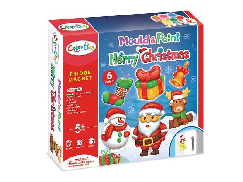 Karácsonyi hűtőmágneskészítő szett - doboz és minták