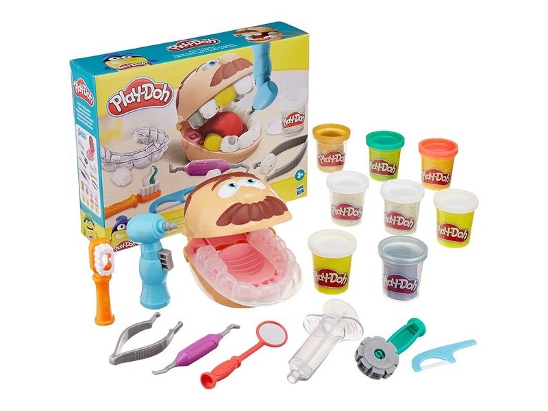 Play-Doh fogászati gyurmaszett - 8 tégely és kiegészítők