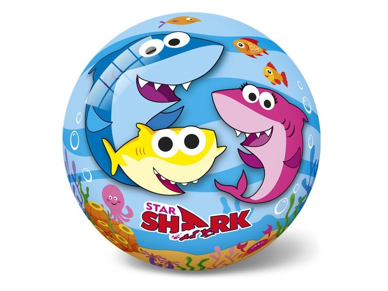 Cápás gumilabda 20 cm, színes minta