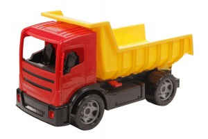 62 cm-es műanyag dömper - piros vezetőfülke