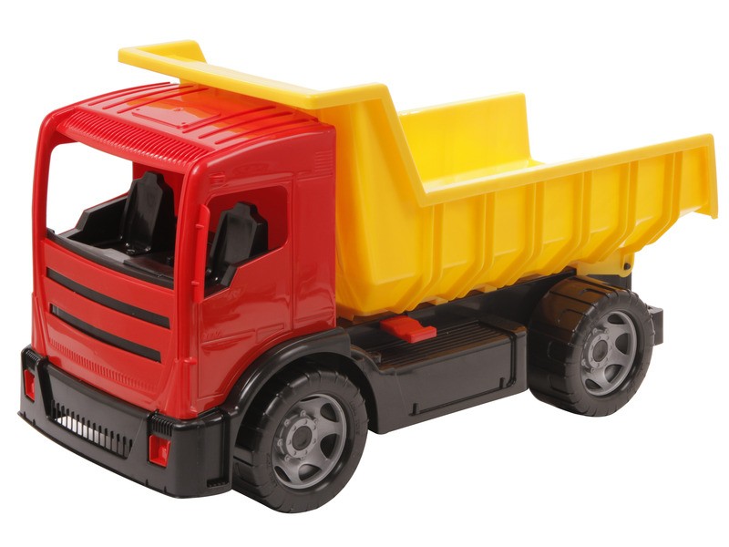 62 cm-es műanyag dömper - piros vezetőfülke