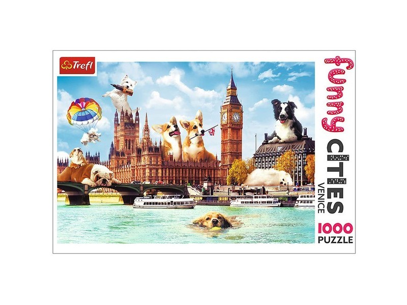 Trefl Crazy Cities - Kutyák Londonban 1000 darabos puzzle