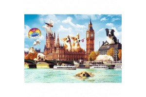Trefl Crazy Cities - Kutyák Londonban 1000 darabos puzzle