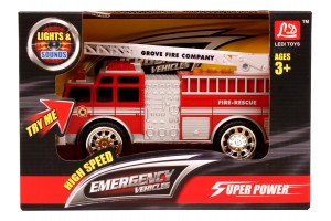 Elemes tűzoltóautó 18 cm - fény és hang