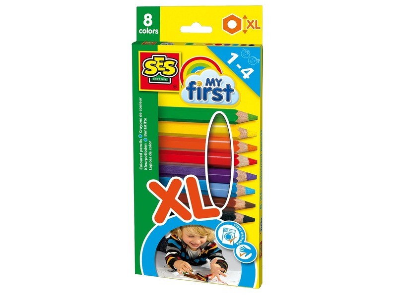 SES Első színes ceruzáim - 8 db, vastag, mosható