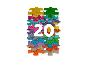 Muffik 20 db szenzoros ortopédiai mini puzzle szőnyeg