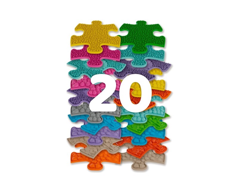 Muffik 20 db szenzoros ortopédiai mini puzzle szőnyeg