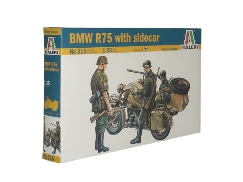 Italeri BMW R75 1:35 oldalkocsis motorkerékpár makett