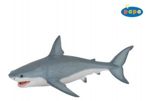 Papo fehér cápa figura (56002) — élethű részletek