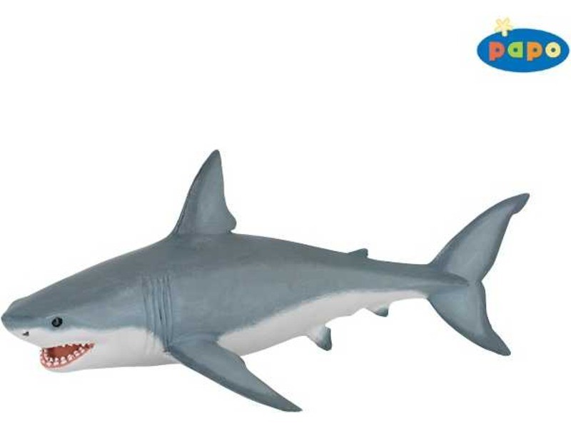 Papo fehér cápa figura (56002) — élethű részletek