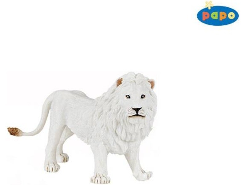 Papo fehér hím oroszlán (50074) figura