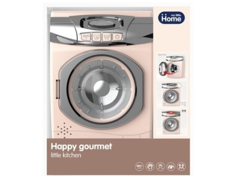 Happy Gourmet bézs játék mosógép - élethű
