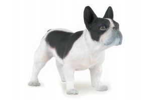 Papo fekete-fehér francia bulldog 54006 figura
