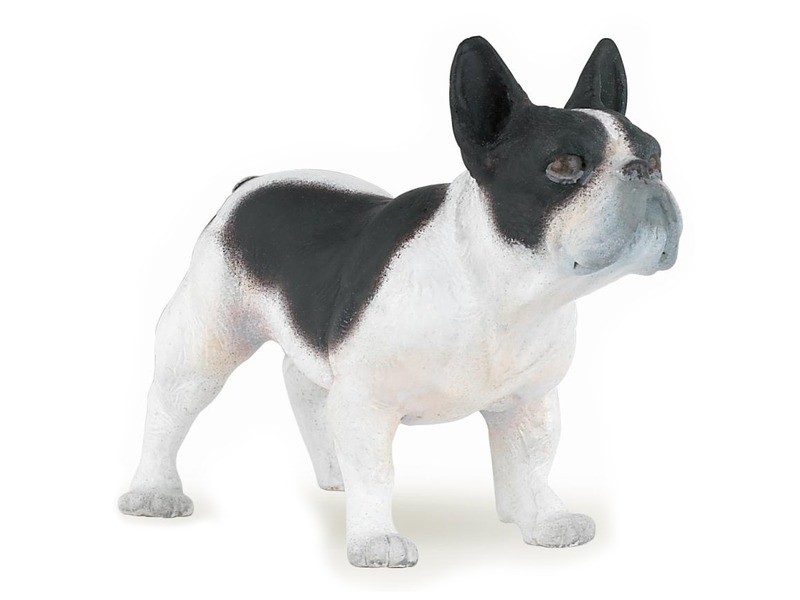 Papo fekete-fehér francia bulldog 54006 figura
