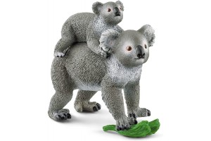 Schleich koala anyuka és kicsinye – kézzel festett figura