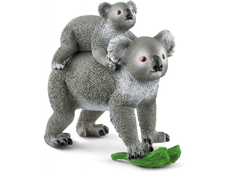Schleich koala anyuka és kicsinye – kézzel festett figura