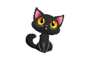 Fekete macska fólia lufi -...