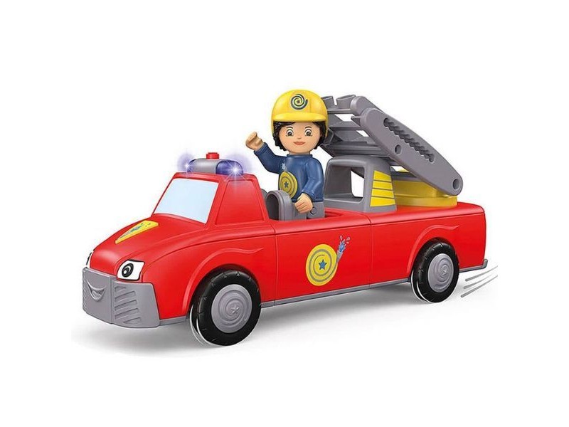 Toddys Harry és Helpy kisautó játékszett, mozgatható létrával