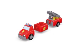 Toddys Harry és Helpy kisautó játékszett, mozgatható létrával