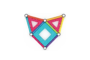 Geomag Glitter 22 db-os készlet — csillogó mágneses építőjáték