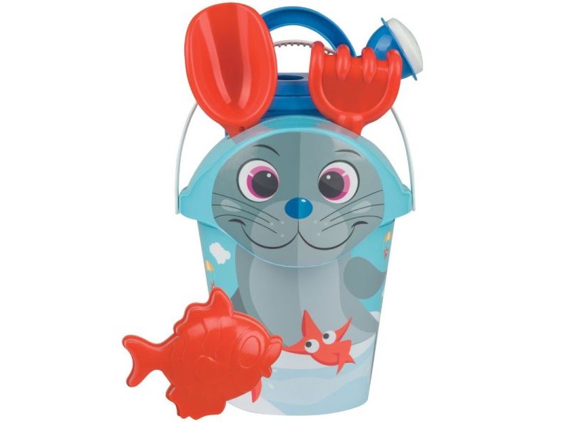 Fókabébi homokozó készlet vödörrel