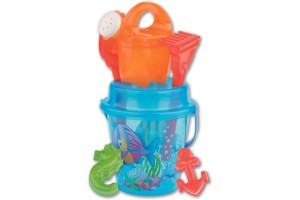 Homokozó készlet átlátszó vödörrel