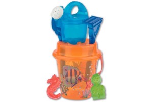 Homokozó készlet átlátszó vödörrel