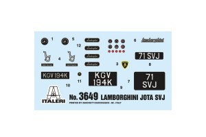 Italeri Lamborghini Miura Jota SVJ 1:24 makett