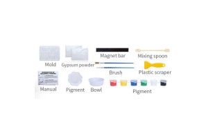 Unikornis hűtőmágnes készlet — 6 db gipszfigura