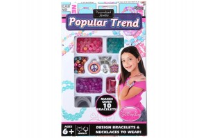 Popular Trend karkötő készítő készlet - színes gyöngyök