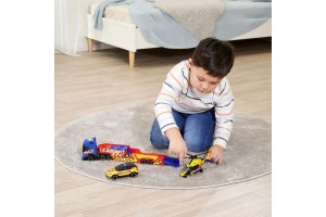 Dickie szállítóautó játékszett mentőhelikopterrel – fény, hang