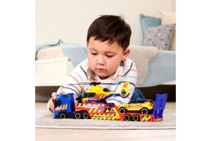 Dickie szállítóautó játékszett mentőhelikopterrel – fény, hang