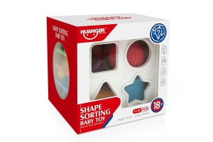 Formaválogató kocka - gumirácsos, fejlesztő játék