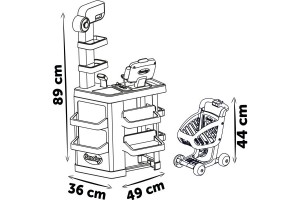 Smoby 34 db-os szupermarket játékszett