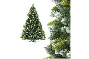 Műfenyő 220 cm talppal – sűrű havas ágak